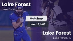 Matchup: Lake Forest High vs. Lake Forest  2016