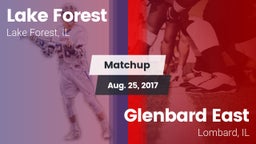 Matchup: Lake Forest High vs. Glenbard East  2017