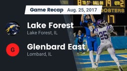 Recap: Lake Forest  vs. Glenbard East  2017