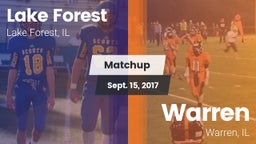 Matchup: Lake Forest High vs. Warren  2017