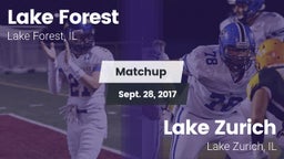 Matchup: Lake Forest High vs. Lake Zurich  2017