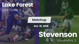 Matchup: Lake Forest High vs. Stevenson  2018