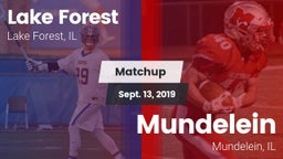 Matchup: Lake Forest High vs. Mundelein  2019