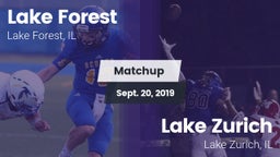 Matchup: Lake Forest High vs. Lake Zurich  2019