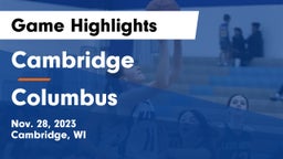 Cambridge  vs Columbus  Game Highlights - Nov. 28, 2023