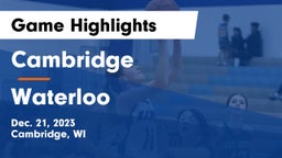 Cambridge  vs Waterloo  Game Highlights - Dec. 21, 2023