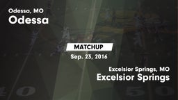 Matchup: Odessa vs. Excelsior Springs  2016