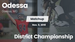 Matchup: Odessa vs. District Championship 2018