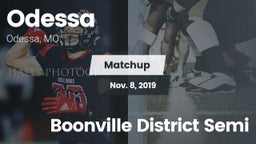 Matchup: Odessa vs. Boonville District Semi 2019