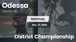 Matchup: Odessa vs. District Championship 2020