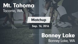 Matchup: Mt. Tahoma High vs. Bonney Lake  2016