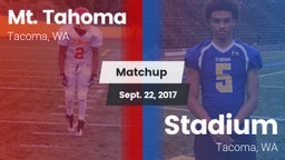 Matchup: Mt. Tahoma High vs. Stadium  2017