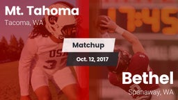 Matchup: Mt. Tahoma High vs. Bethel  2017