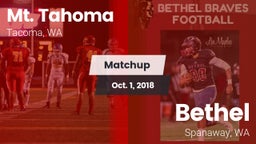 Matchup: Mt. Tahoma High vs. Bethel  2018
