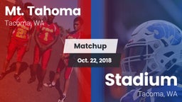 Matchup: Mt. Tahoma High vs. Stadium  2018