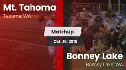 Matchup: Mt. Tahoma High vs. Bonney Lake  2018