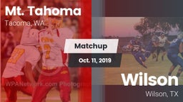 Matchup: Mt. Tahoma High vs. Wilson  2019