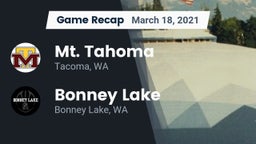 Recap: Mt. Tahoma  vs. Bonney Lake  2021