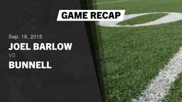 Recap: Joel Barlow  vs. Bunnell  2015