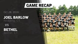 Recap: Joel Barlow  vs. Bethel  2016