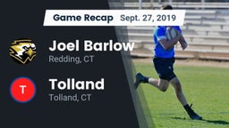 Recap: Joel Barlow  vs. Tolland  2019