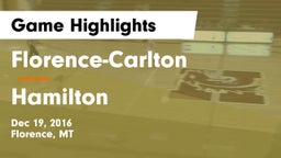 Florence-Carlton  vs Hamilton  Game Highlights - Dec 19, 2016