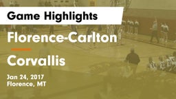 Florence-Carlton  vs Corvallis  Game Highlights - Jan 24, 2017