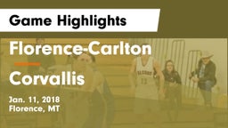 Florence-Carlton  vs Corvallis  Game Highlights - Jan. 11, 2018