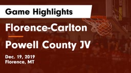 Florence-Carlton  vs Powell County JV Game Highlights - Dec. 19, 2019