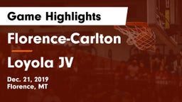 Florence-Carlton  vs Loyola JV  Game Highlights - Dec. 21, 2019