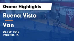 Buena Vista  vs Van  Game Highlights - Dec 09, 2016
