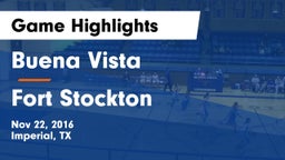 Buena Vista  vs Fort Stockton  Game Highlights - Nov 22, 2016