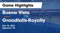 Buena Vista  vs Grandfalls-Royalty  Game Highlights - Jan 10, 2017