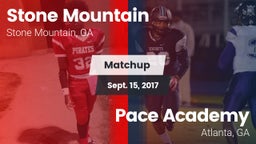 Matchup: Stone Mountain High vs. Pace Academy  2017