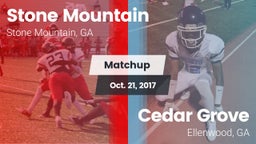 Matchup: Stone Mountain High vs. Cedar Grove  2017
