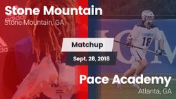 Matchup: Stone Mountain High vs. Pace Academy  2018