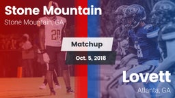 Matchup: Stone Mountain High vs. Lovett  2018