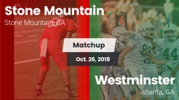 Matchup: Stone Mountain High vs. Westminster  2018
