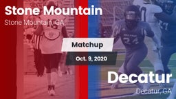 Matchup: Stone Mountain High vs. Decatur  2020