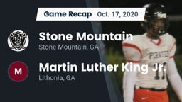 Recap: Stone Mountain   vs. Martin Luther King Jr.  2020