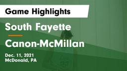 South Fayette  vs Canon-McMillan  Game Highlights - Dec. 11, 2021