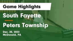 South Fayette  vs Peters Township  Game Highlights - Dec. 20, 2022