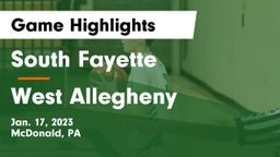 South Fayette  vs West Allegheny  Game Highlights - Jan. 17, 2023