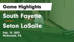 South Fayette  vs Seton LaSalle  Game Highlights - Feb. 13, 2023