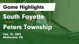 South Fayette  vs Peters Township  Game Highlights - Feb. 22, 2023
