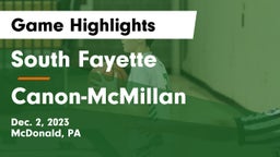 South Fayette  vs Canon-McMillan  Game Highlights - Dec. 2, 2023