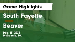 South Fayette  vs Beaver  Game Highlights - Dec. 13, 2023