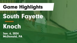 South Fayette  vs Knoch  Game Highlights - Jan. 6, 2024