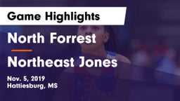 North Forrest  vs Northeast Jones  Game Highlights - Nov. 5, 2019