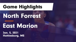 North Forrest  vs East Marion  Game Highlights - Jan. 5, 2021